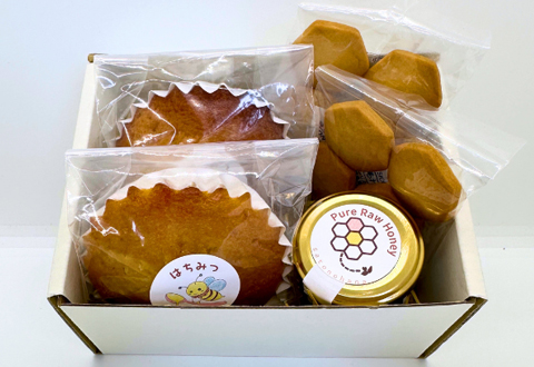 千葉県天然非加熱はちみつ(さとのはな)はちみつマドレーヌ&はちみつクッキー セット