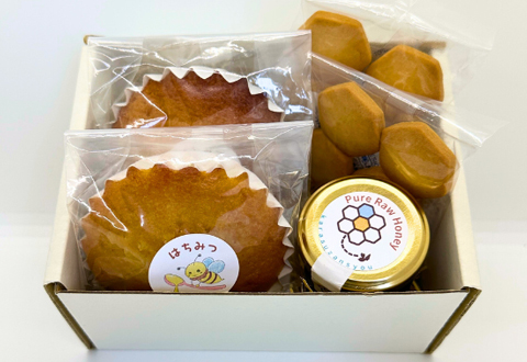千葉県天然非加熱はちみつ(からすざんしょう)はちみつマドレーヌ&はちみつクッキー セット
