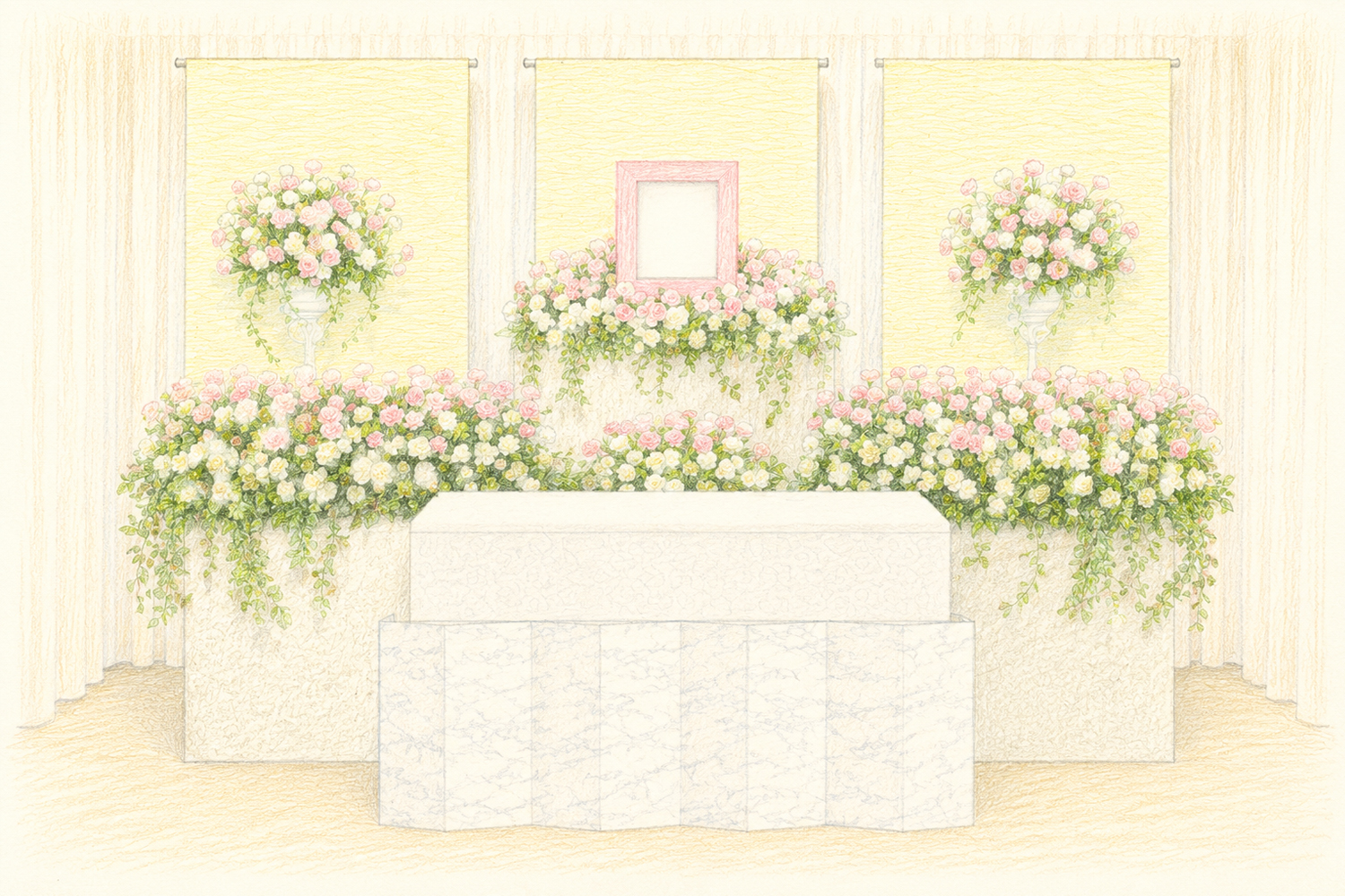 生花祭壇 木漏れ日　～こもれび～